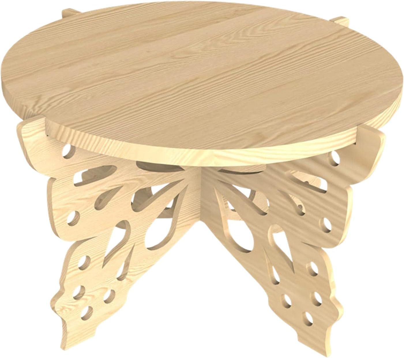 Customized Cake Stand Rustic Serving Platter Easy Clean Butterfly Shaped Base Decorative Wood Cake Holder Cake Rack