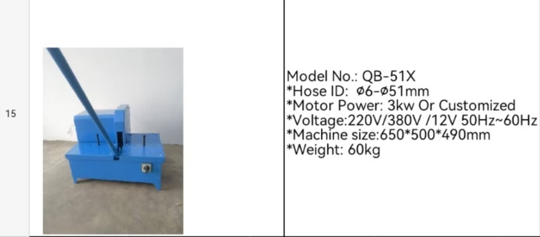 12v Voltage Car Loading Braided Automatic Rubber Hose Cutter Easy Operating 1/4 To 2 Inch Tube Hose Cutting Machine/Hose Cutter