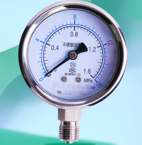 Y60BF Water Oil Oxygen Pressure Gauge 40mm Vacuum Hydraulic 75mm
