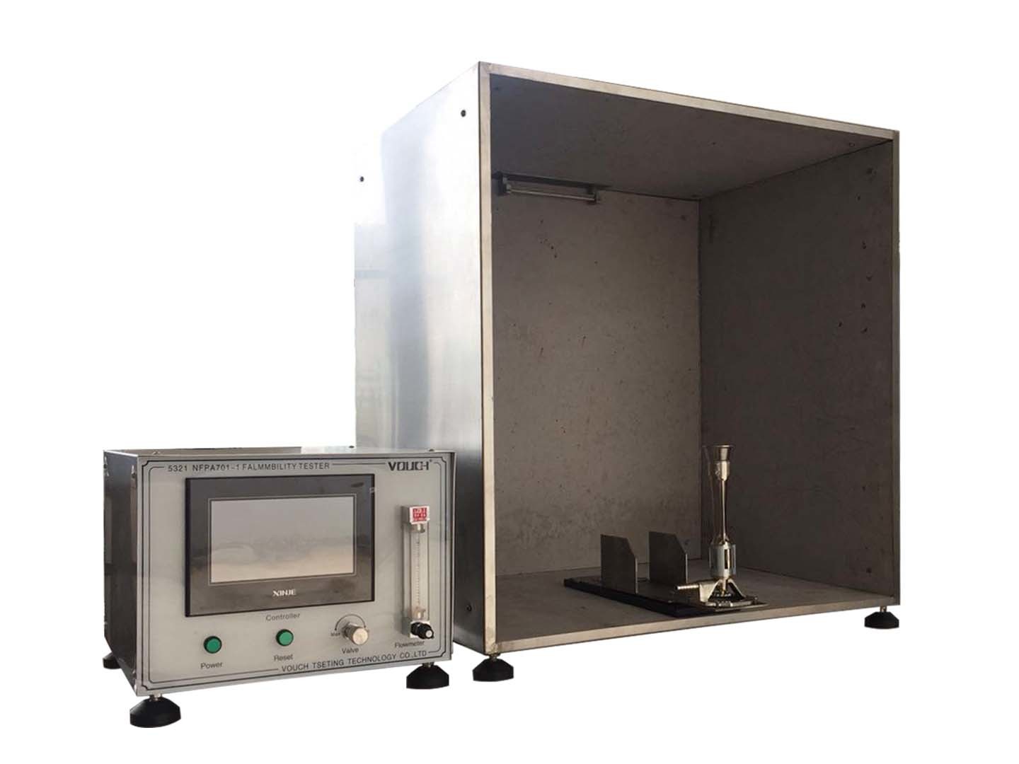 Lab Textile Flammability Testing Large Hanging Fabric Standard NFPA701-2 Adjust