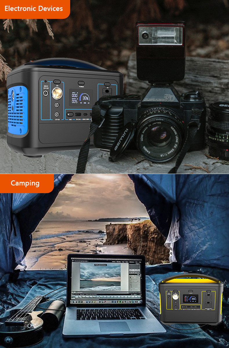 153600mAh 626Wh USB C DC AC 600W Portable Power Station For Camping