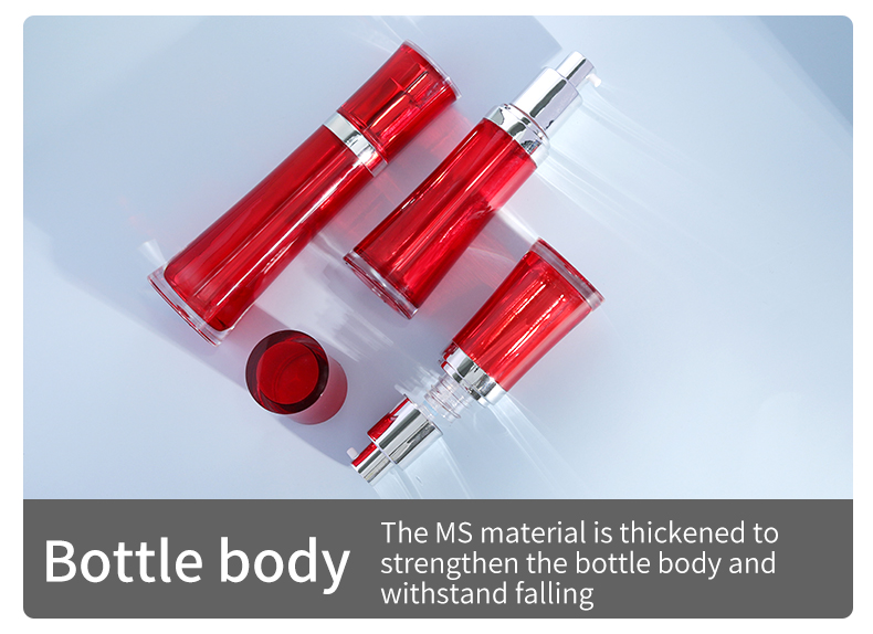 Sealing Mist Spray Bottles Red Slim Waist Lotion Cream Bottle For Mist Packaging