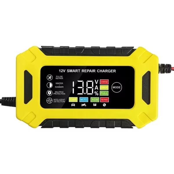 PC Fireproof Material 7-Stage Lead Acid Battery Charger for AGM Wet Battery 12V