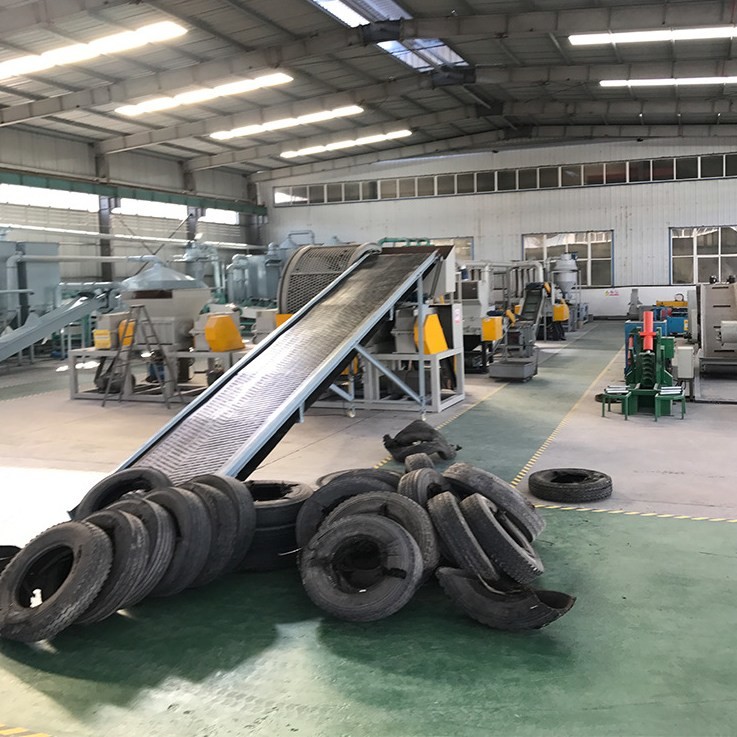 Tyre Rubber Crushing Recycling Production Line Scrap Tire Recycling Rubber Powder