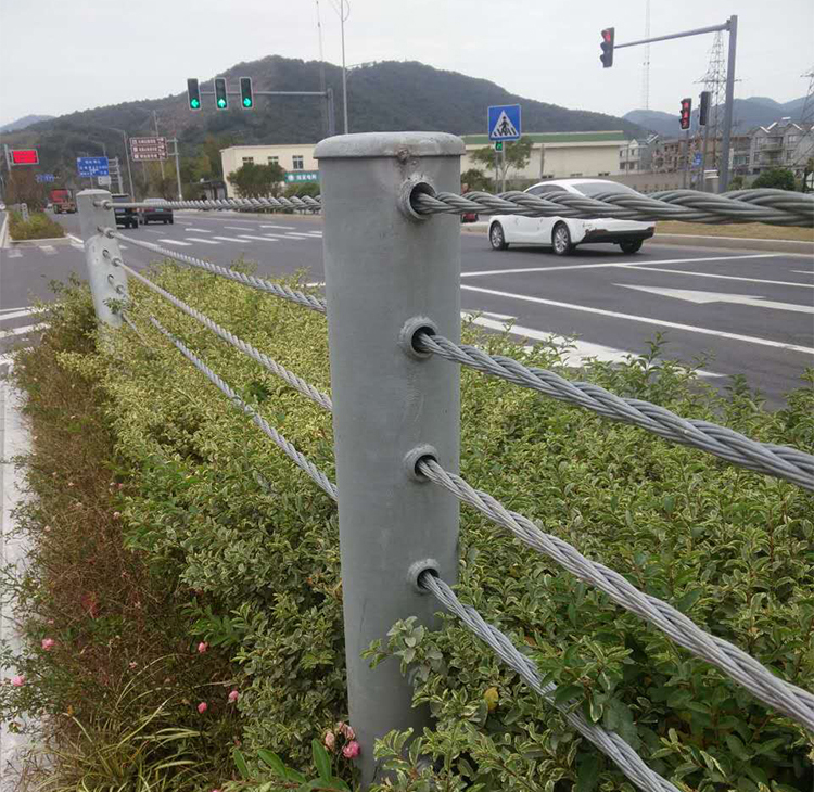 Stainless Steel Galvanized Highway Guardrail Cable Barrier For Road Traffic Safety