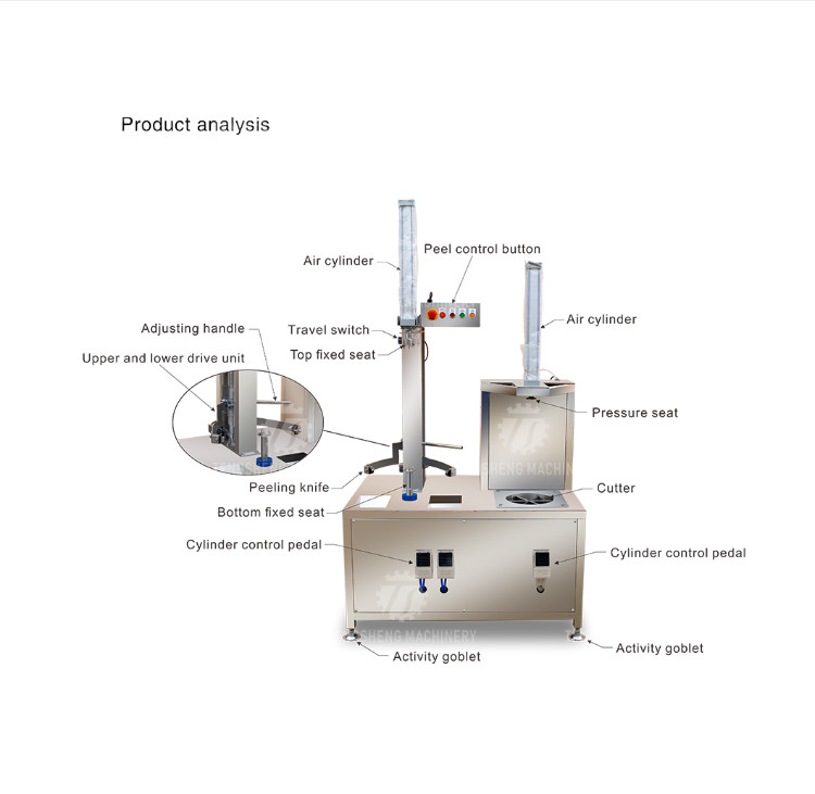 0.75KW 380V Multifunctional cantaloupe and wax gourd peeler Peeling and flapping machine