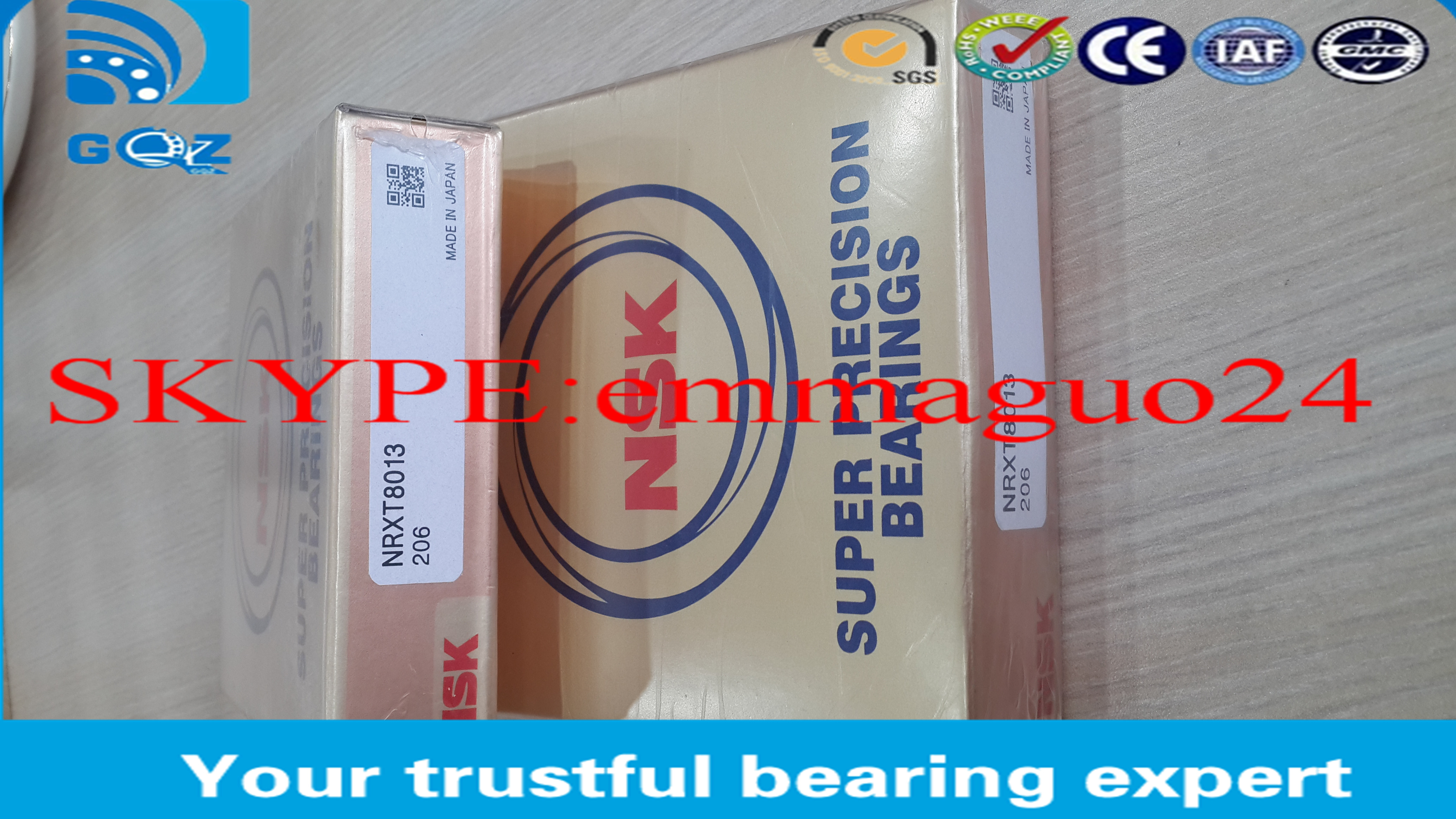 High Precision NRXT2508 25*41*8 0.05kg Crossed Roller Bearings C0 C3 C4