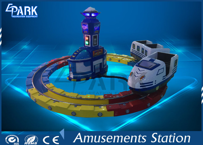 Attractive Kiddie Ride Machine Electric Train , Track Amusement Game Machine