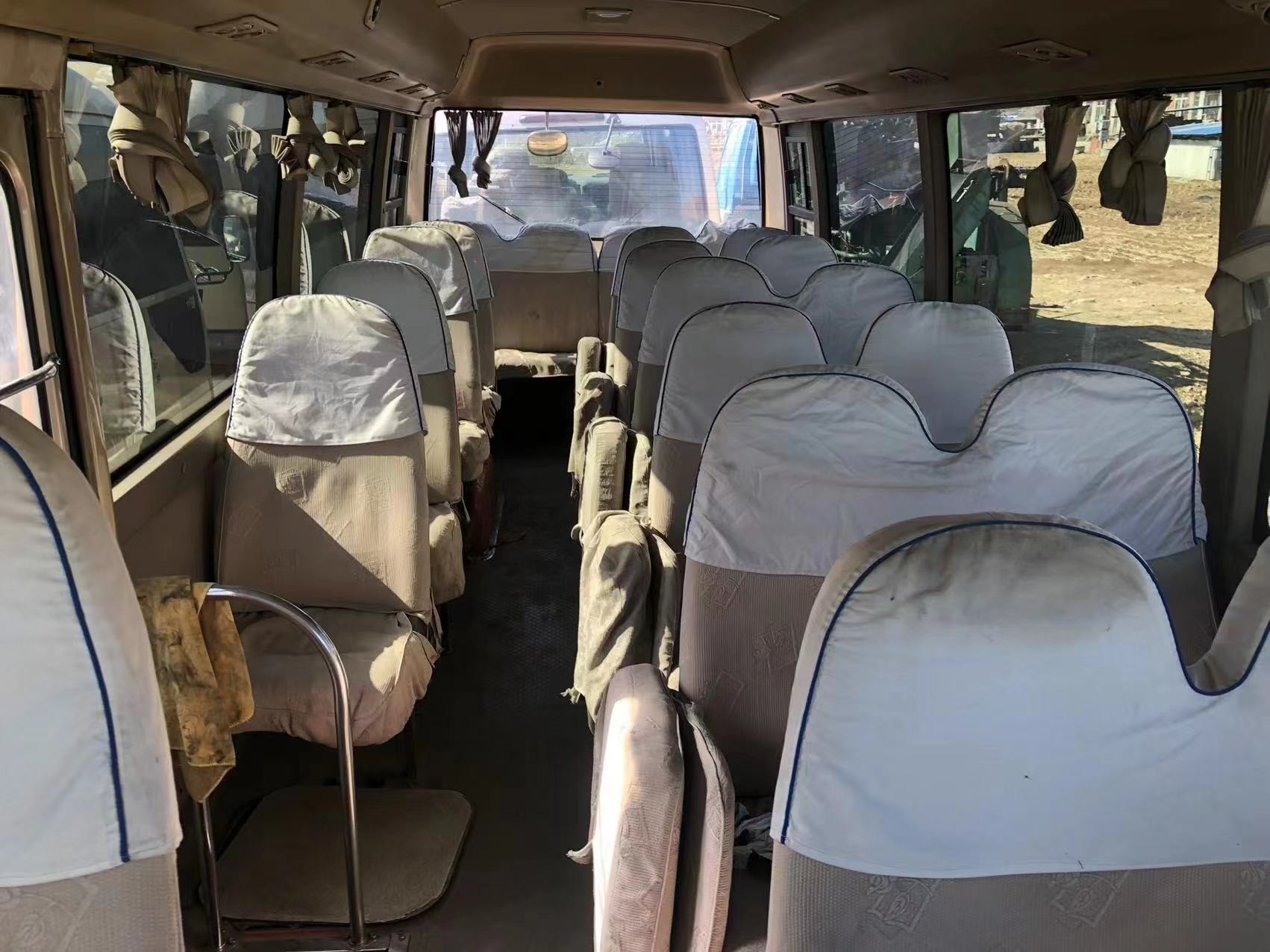 26 Seats Used TOYOTA Coaster Mini Bus Passenger Tourism Bus With Electric Door