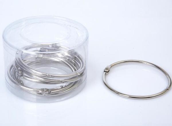 Metal nickel 50mm(2")loose leaf ring book binding ring hinged snap ring in PVC