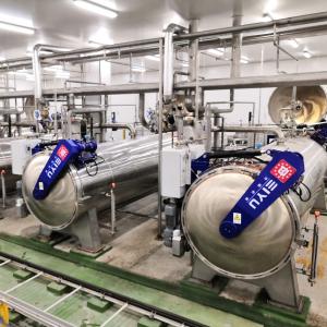 Vertical Continuous Crateless Canning Sterilization Retort System Automated