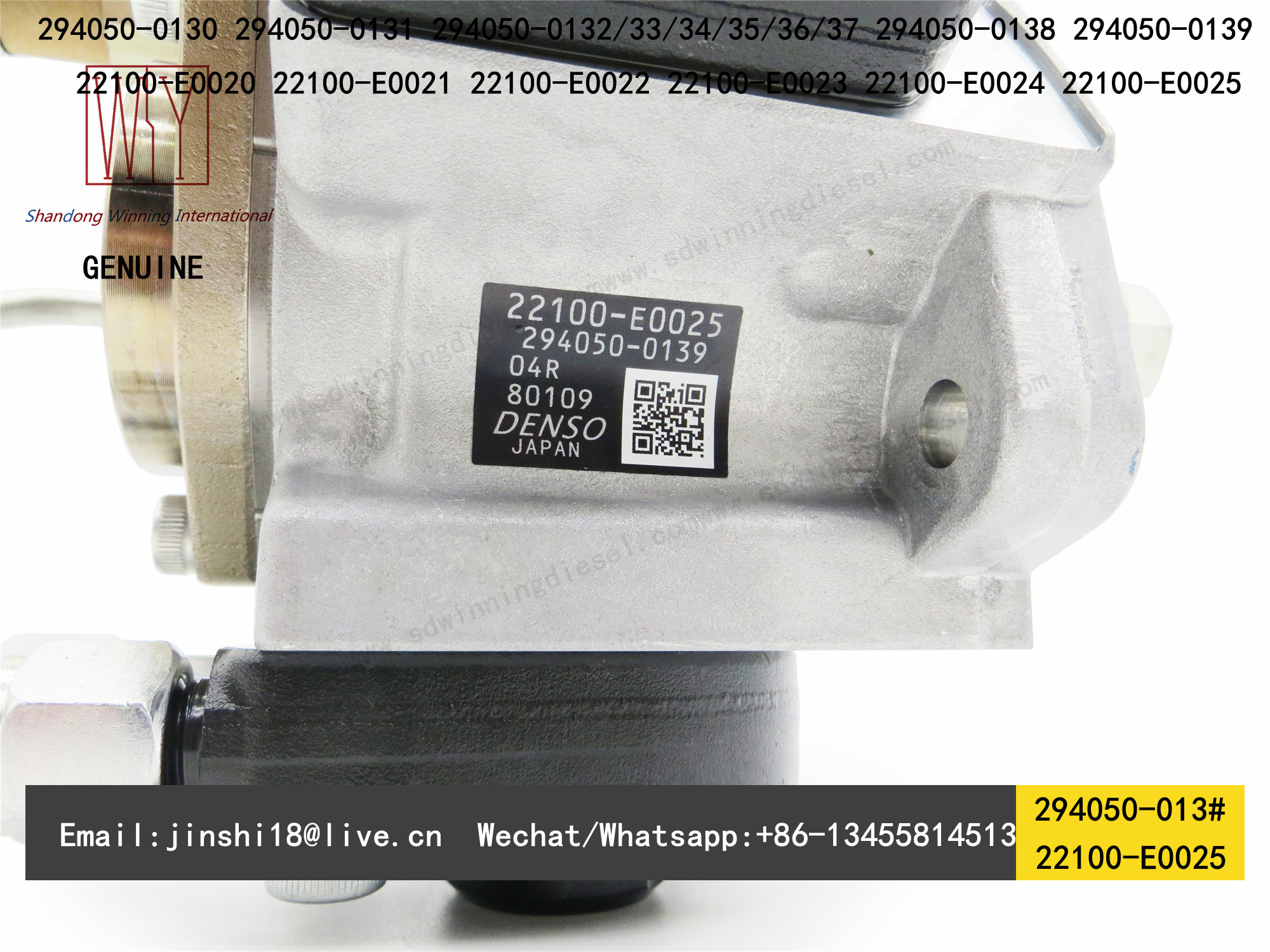 DENSO GENUINE AND BRAND NEW DIESEL FUEL PUMP 294050-0130, 294050-0139, 294050-0760, 22100-E0020, 22100-E0025