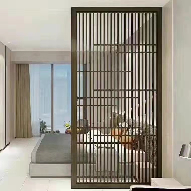 Laser cut brass wall panel metal screens room partition dividers