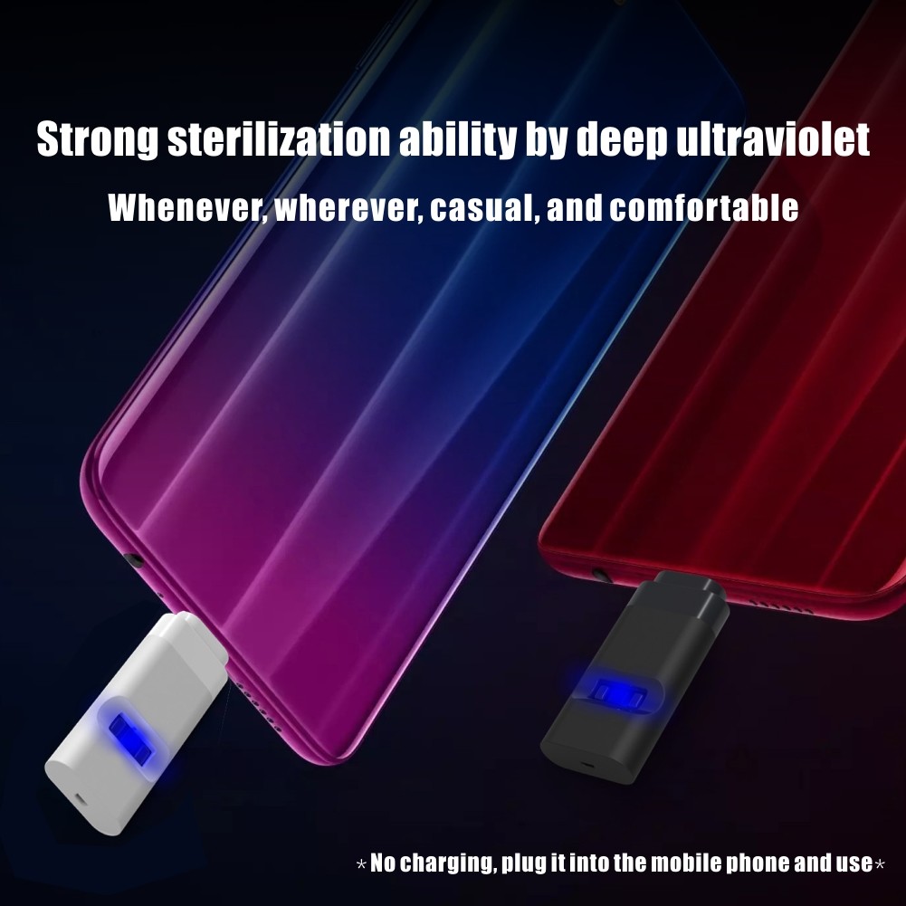 Mini Portable Uv Sterilizer Lamp USB Mobile Phone Disinfection Ultraviolet Scanning