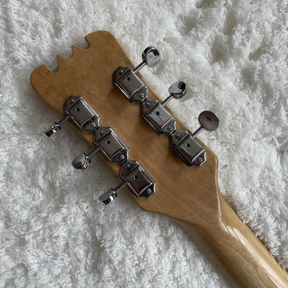 Custom 1966 Ventures Mosrite Zero Fret JRM Johnny Ramone Electric Guitar Tremolo Tailpiece in Blue Color