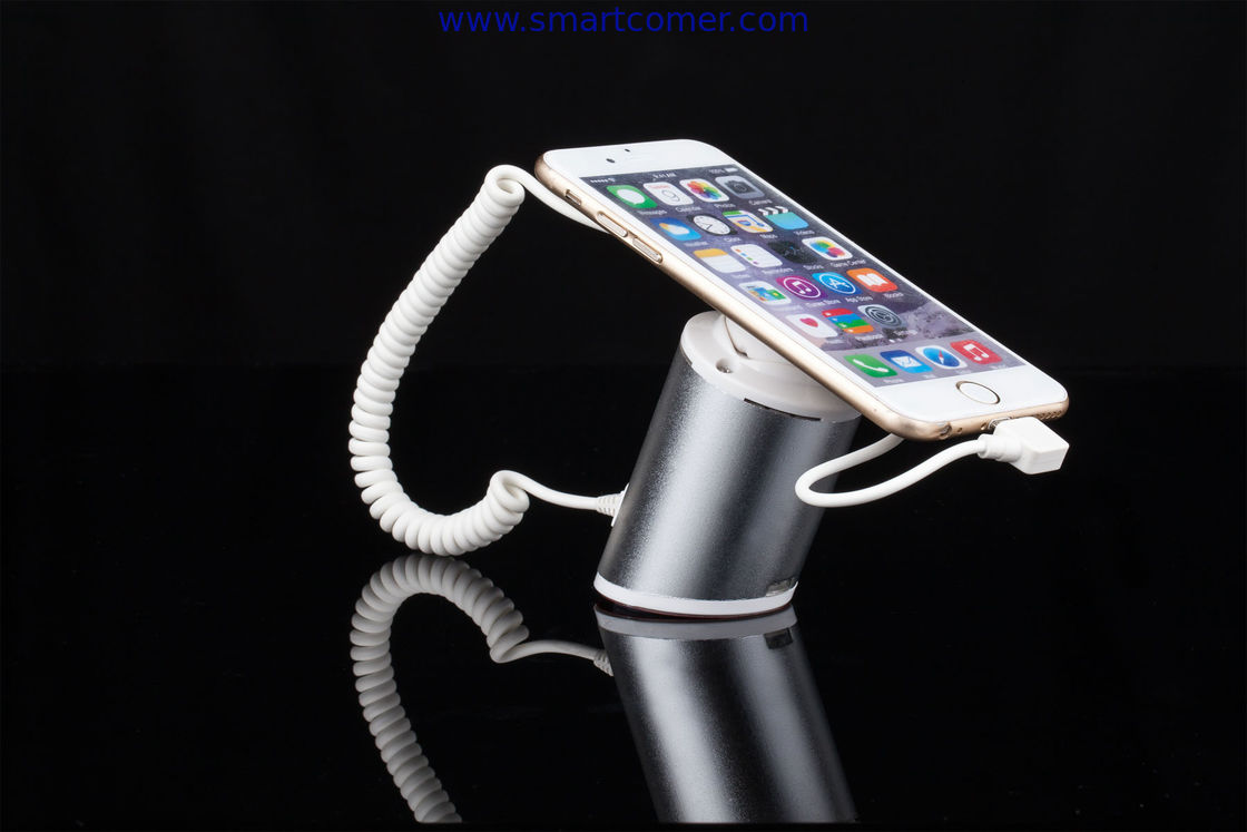 COMER Retail Shop counter Display Magnetic Mobile Phone Holder With Alarm And Charging
