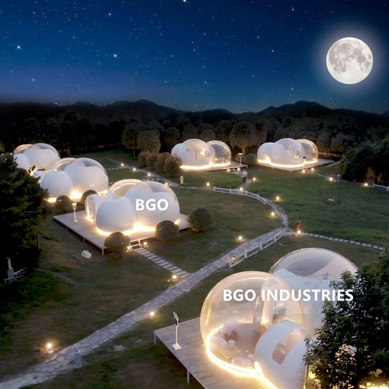 Professional Design Inflatable Bubble Tent with Bathroom Living Room and Bedroom for Outdoor Adventures