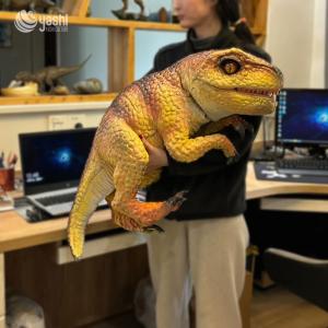 Multi Layer Silicone Dinosaur Hand Puppet Rust Proof Customizable
