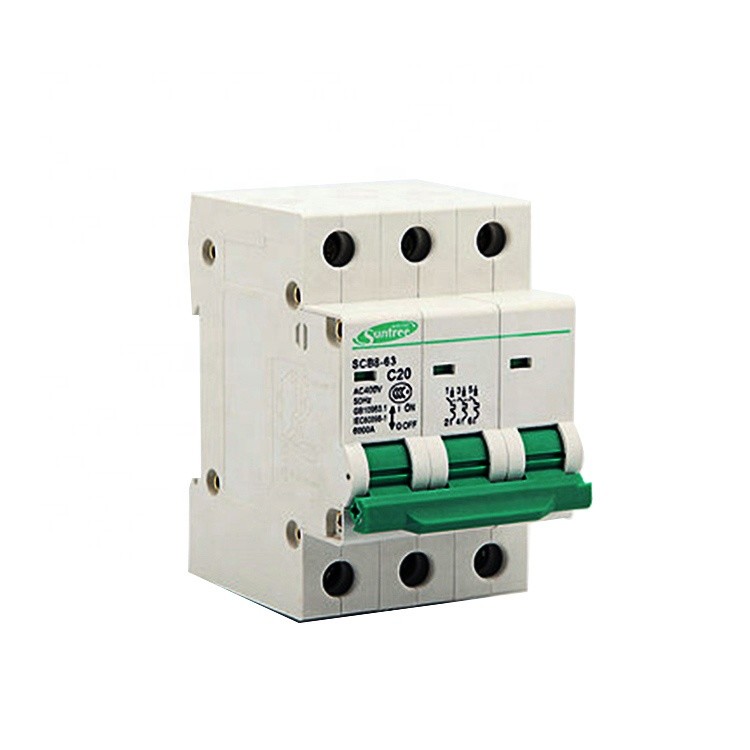  Overload 4.5KA SCB8-63 C45 C20 AC MCB Switch Manufactures
