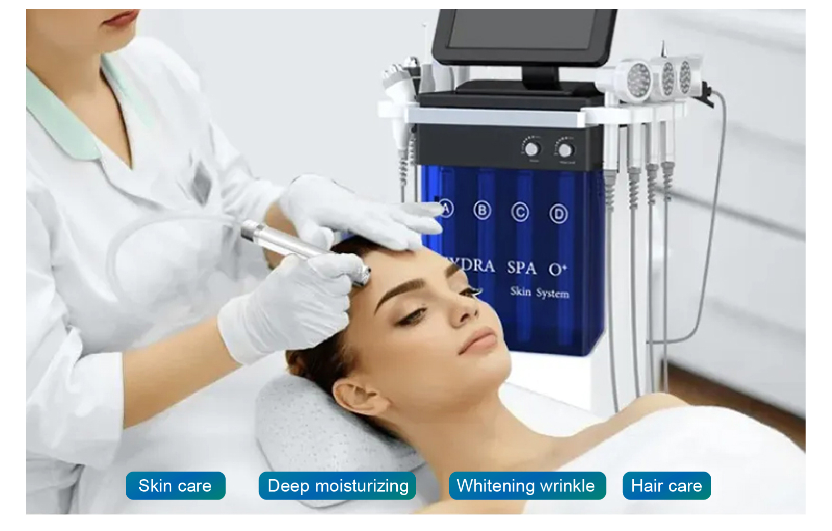 Diamond Peeling H2o2 Hydra Water Jet Aqua Peel Facial Care Microdermabrasion Hydra Dermabrasion Machine with 14 Handles