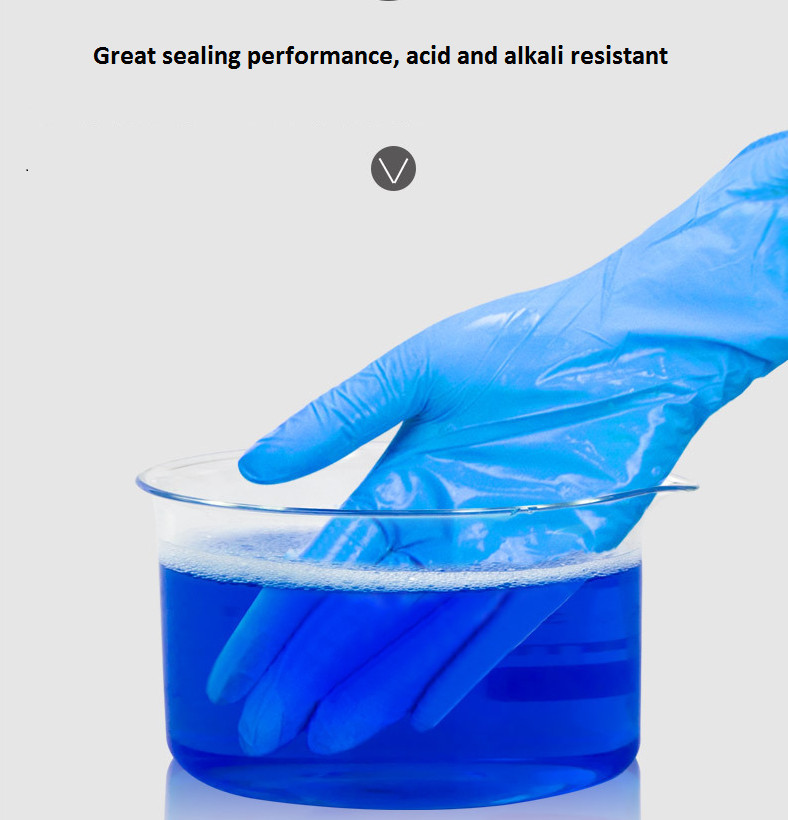 EN455 EN374 Nitrile Safety Gloves / Disposable Nitrile Vinyl Gloves