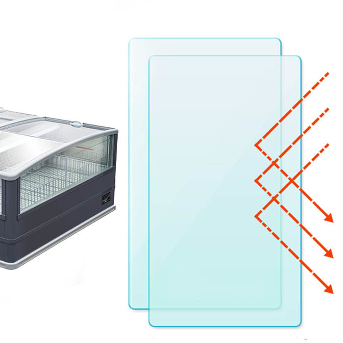 Island Sliding Deep Freezer , R290 Top Glass Door Commercial Island Freezer