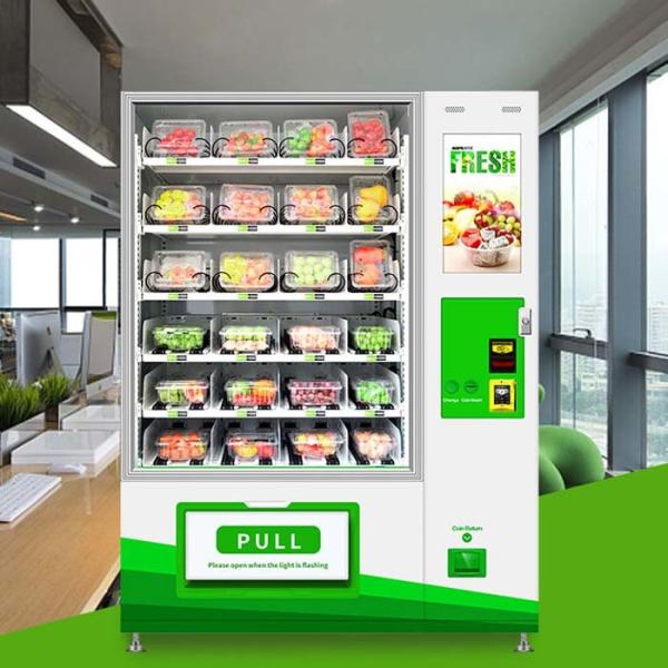 Salad Vegetables Fruit Combo Vending Machine 800 Pcs Stainless Steel For Healthy