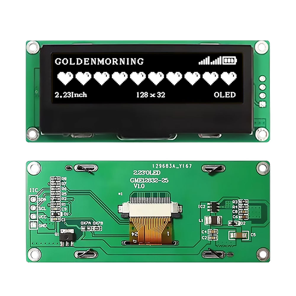 2.23 Inch OLED Module Dimension Drawing showing precise measurements and layout