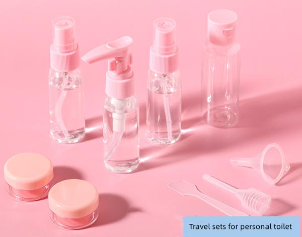 Pump Spoon Dropper Funnel Customized PVC Wash Bag For Cream Jar Travel Spray