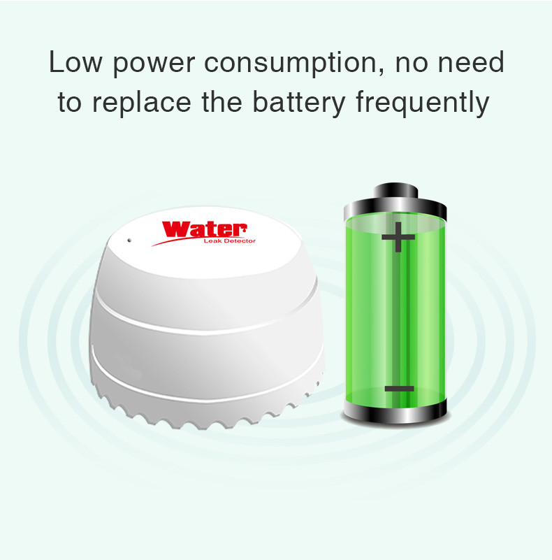 Tuya Smart Home Life Remote Control Low Power Consumption Wifi Water Pipe Leakage Detector