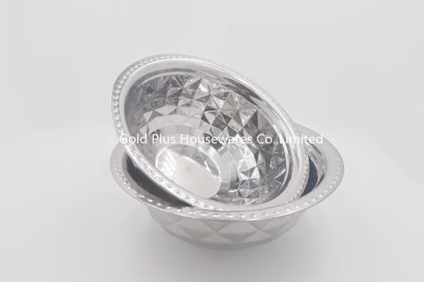 32cm Camping basin classic design stainless steel african storage basin cover