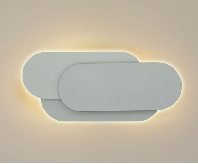 Modern Creative square wall lamp living room staircase bedroom bedside Black/white wall light(WH-OR-259)