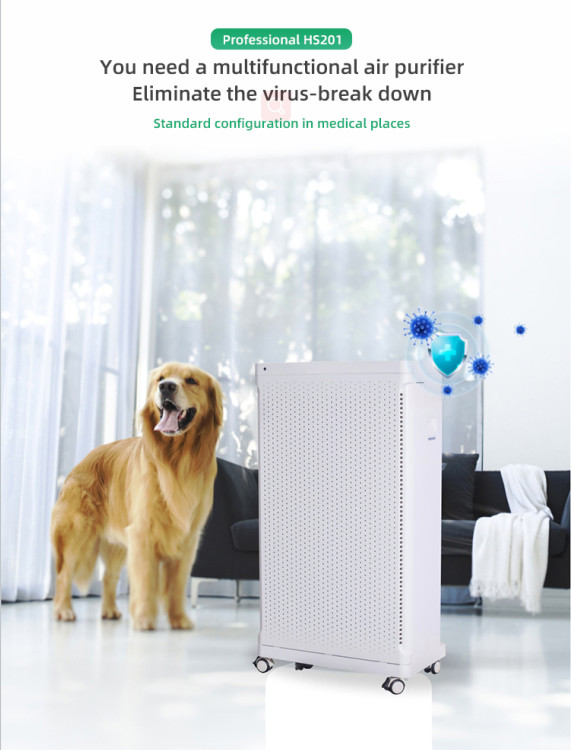 Negative Ion 800 Square Feet Air Purifier White Color CADR 1600m3/H