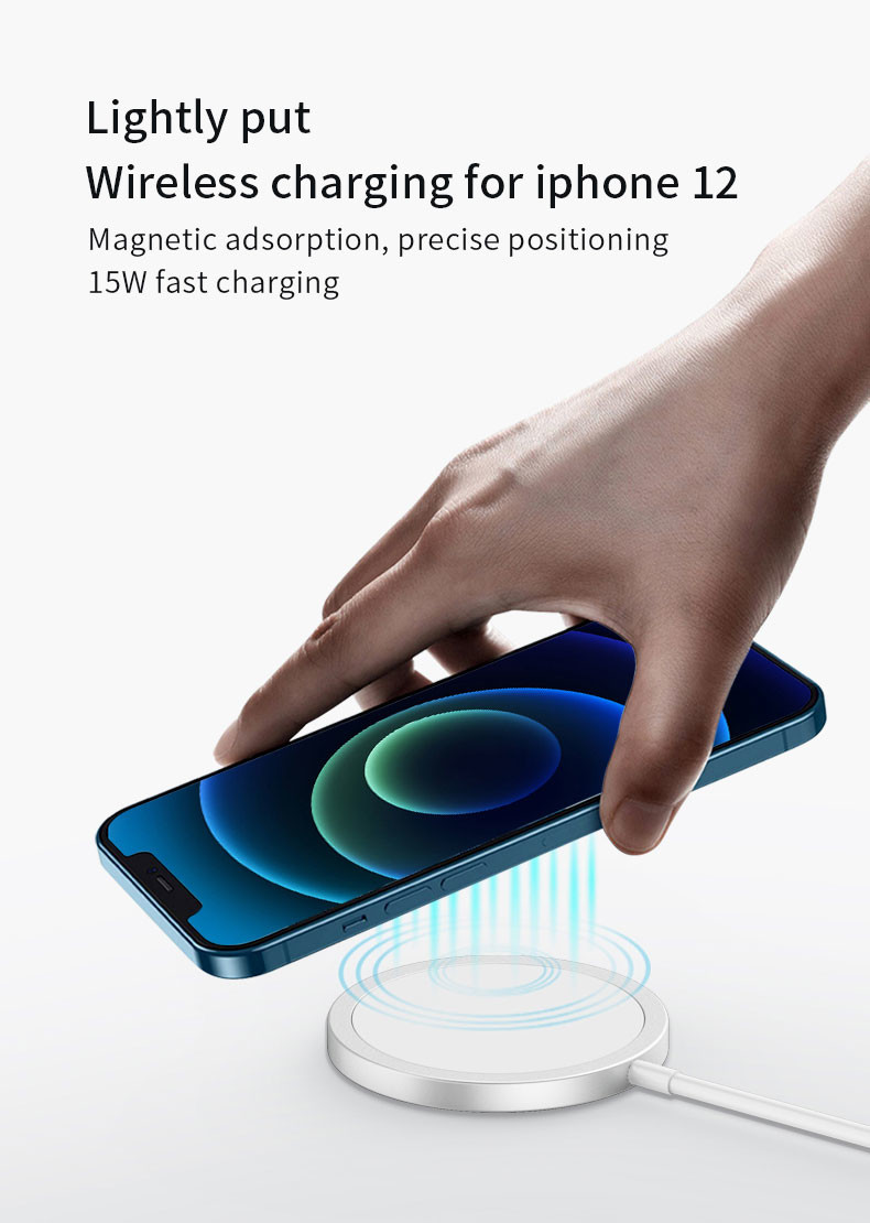 Qi Fast 15W Magsafe Wireless Charger For Iphone 12 13 Pro Max