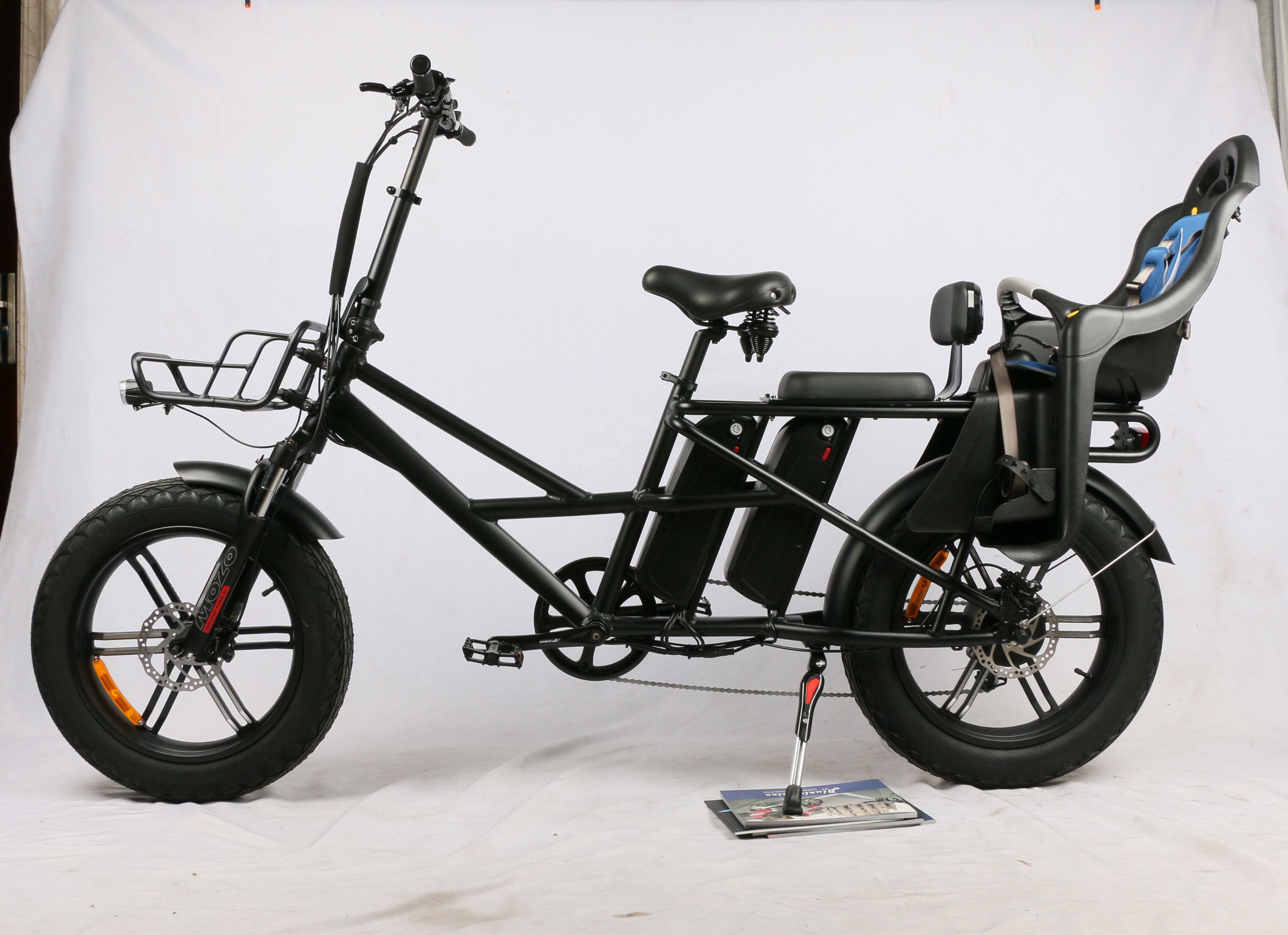 500W Electric Cargo Bicycle Dual 13Ah Lithium Battery 20 Inch Electric Cargo Fat Bike