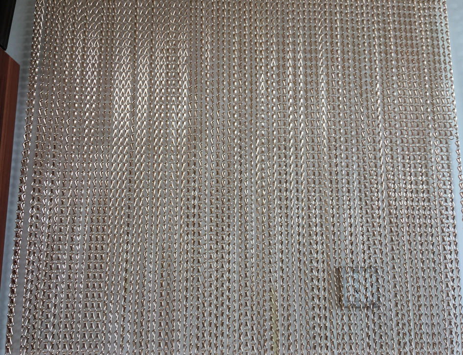 Colorful Chain Link Curtain / Kitchen Window Curtains Rust Resistance