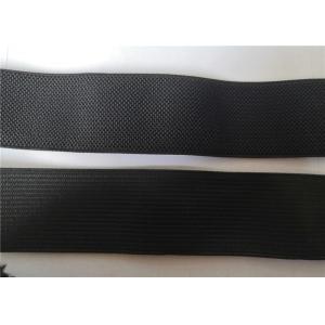 Black Pineapple Pattern Polyester Elastic Webbing / Elastic Webbing Straps For