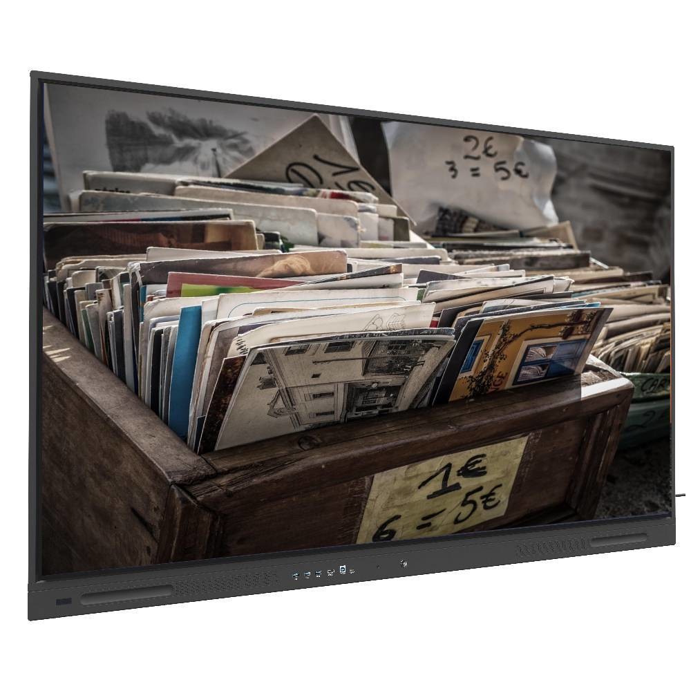 Nano Or Ceramic Board Surface Interactive Touch Panel Display for Standards in Black Frame