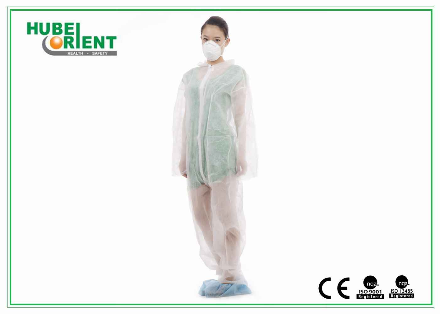 Long Sleeve Disposable Coveralls For Factory/Disposable PP/MP/SMS Coverall Without Hood And Feetcover