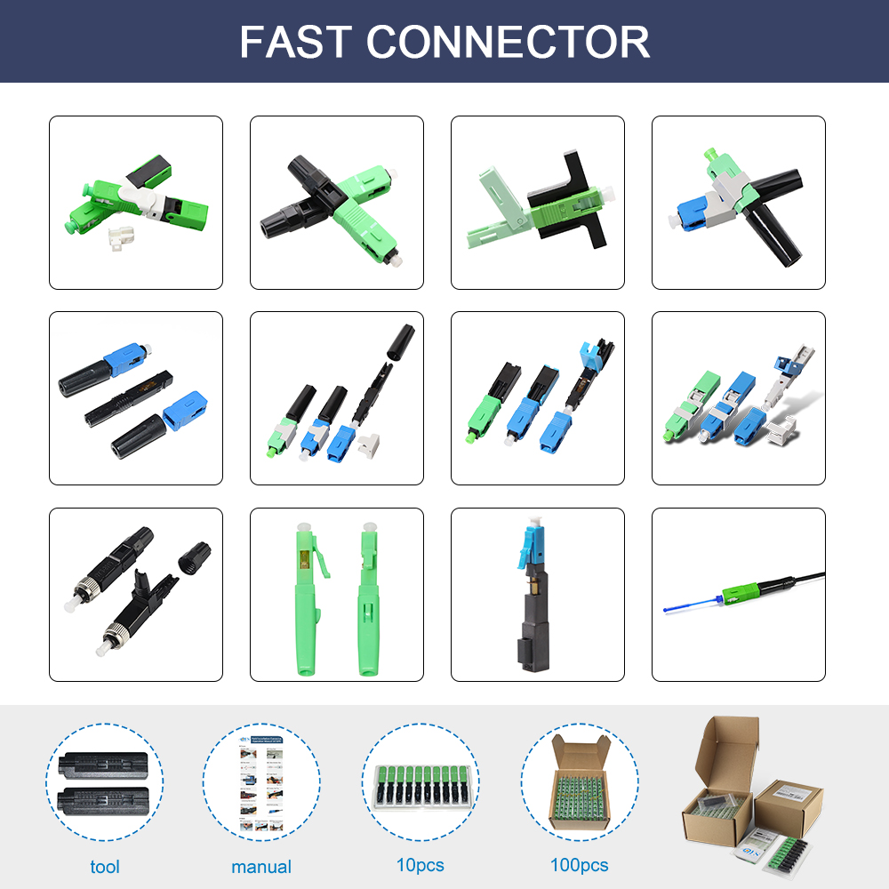 Lc Fc Sc Apc Upc Conectores Fiber Optic Min Fast Wire Scupc Fast Conector Connector