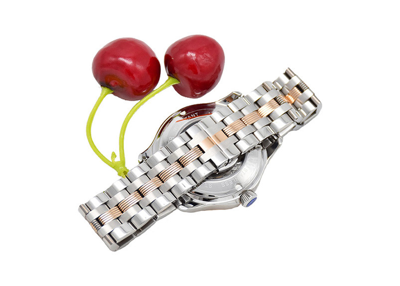 Solid Band Stainless Steel Automatic Timepieces 50M Water Resistant