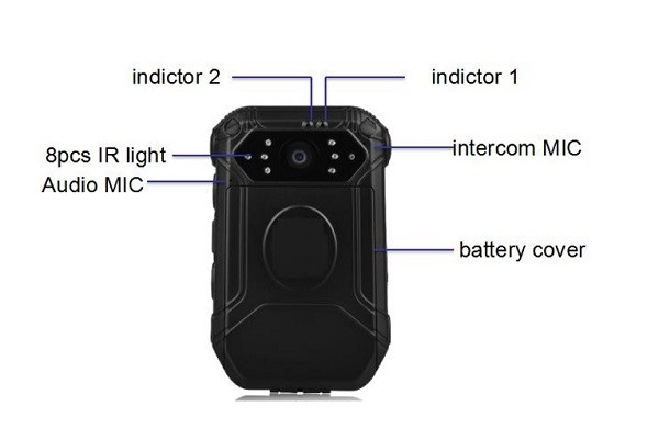 Single / Dual Recording Police Worn Cameras 5.0 MP CMOS Sensor 1080 P