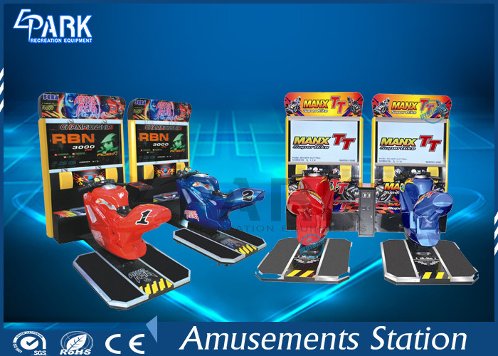 Luxurious TT Motorcycle Arcade Machine With Hardware Material / Motorbike Racing Games