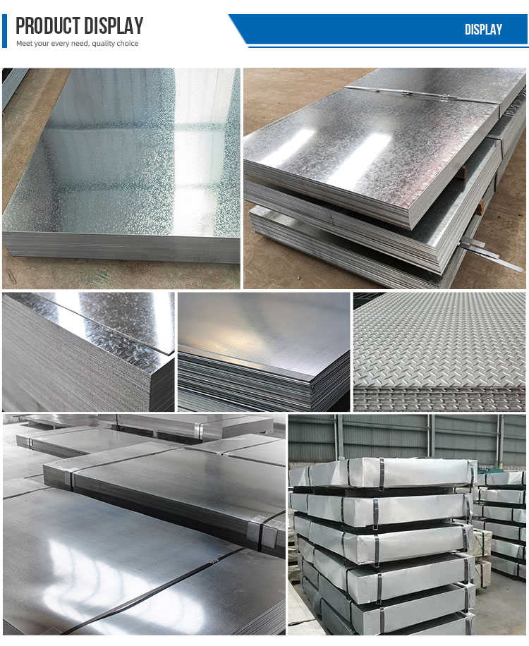 China Manufacturer Hot Dipped Galvanized Steel Sheet 0.15mm-3mm Silver Finish Corrugated Galvanized Steel Sheet for Roof
