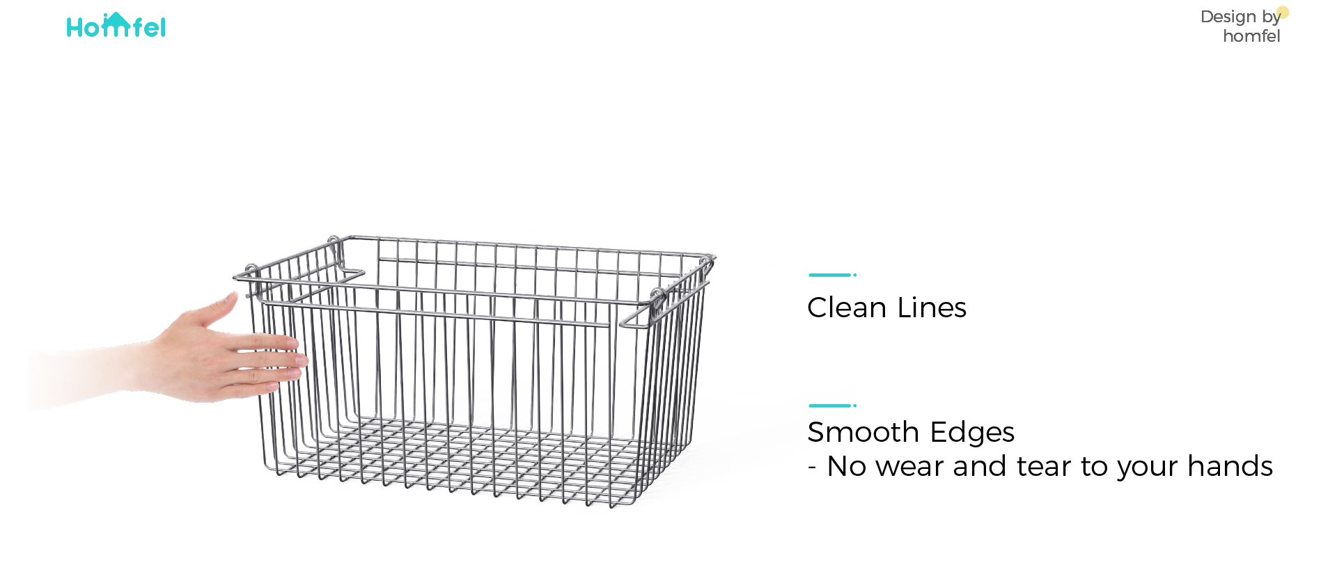 Stackable Stainless Steel Wire Basket Household Organizer 510x370x240mm