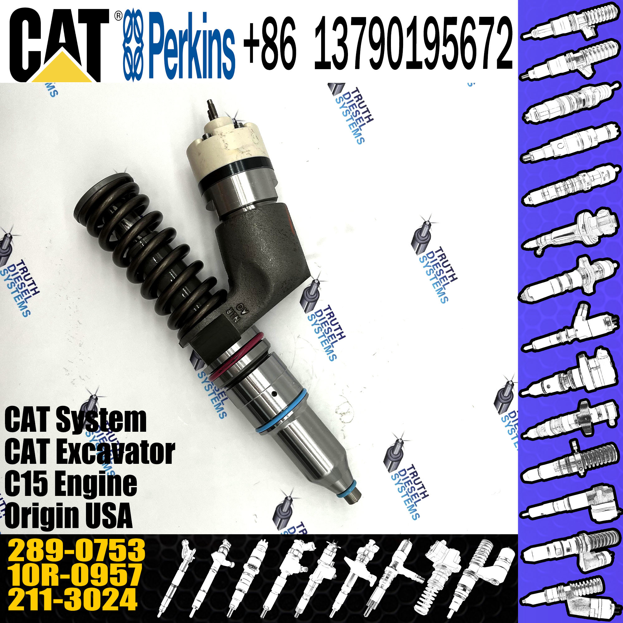289-0753 Caterpillar Fuel Injector 2890753 Cat C15 Injectors