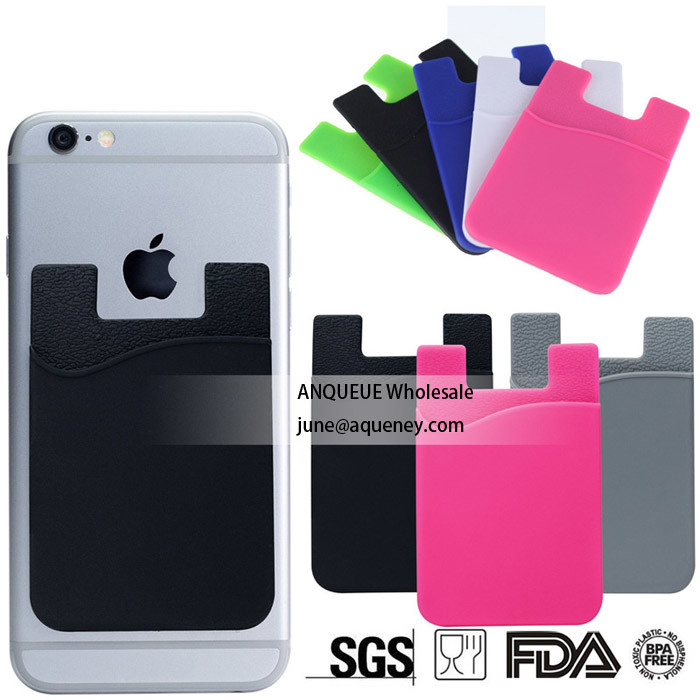 Hot selling silicone smart wallet, silicone card holder with full color printing