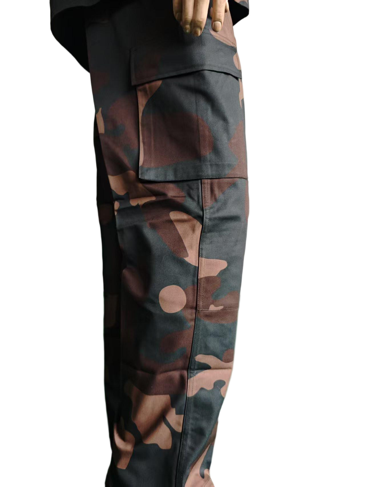 Military BDU Camo Jacket and Pants Set 65 35 Poly Cotton Tactical Workwear for Men Rip Stop Digital Camouflage Suit Tactical Hunting Clothes