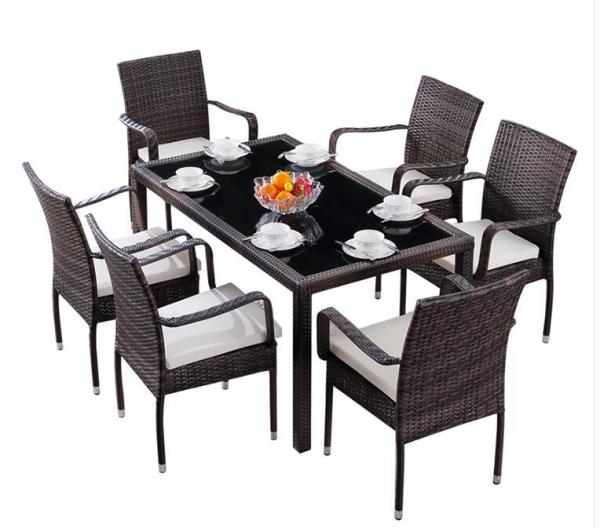 Hotel PE Rattan wicker chair Aluminium Outdoor Garden Patio stackable chair and