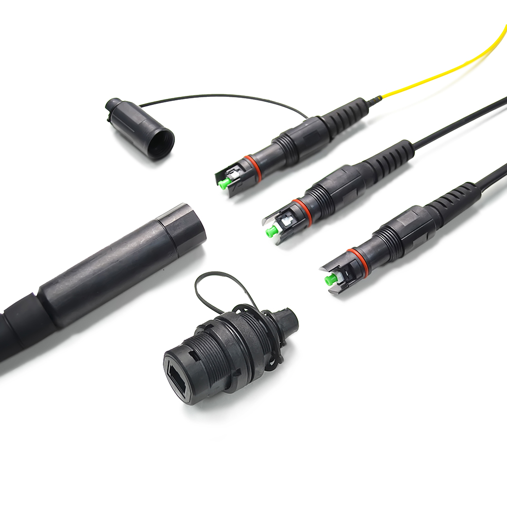 Waterproof FTTH Solution , FTTA Patch Cord With SC Hardened OptiTap Connector